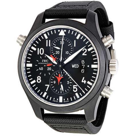 iwc pilots double chronograph|iwc pilot chronograph price.